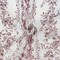 White-Red Nylon Floral Paisley Vine Printed Lace Mesh Knit Fabric By the Yard